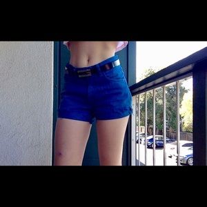 Teal Levi’s 554 cutoffs 🐇🐇🐇